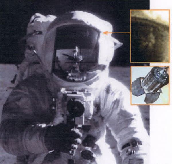 Riflesso sul casco di Alan Bean durante la missione Apollo 12