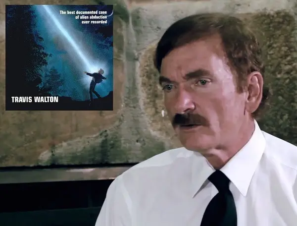 Primo piano di Travis Walton durante un’intervista