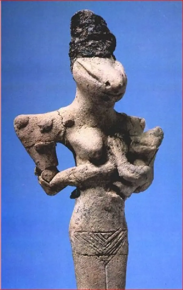 Statuetta Ubaid con tratti rettiliani, 4500 a.C., Iraq Museum