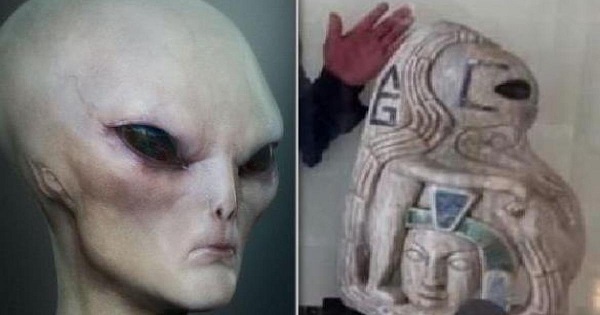 artefatto raffigura un umanoide alieno