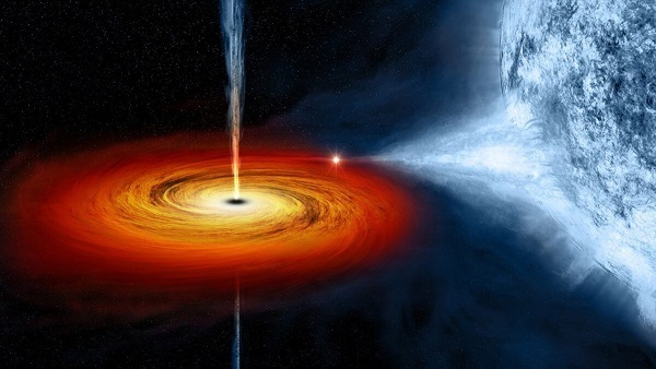 buco nero assorbe una stella